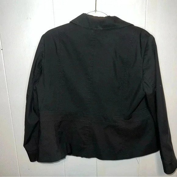 Talbots Black Button Up Blazer Size 14W Petite - Picture 5 of 6